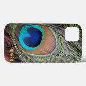 Monogram Peacock Feather Blackberry Bold Case (Achterkant (horizontaal))