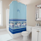 Monogram Pelican Shower Curtain Douchegordijn (In situ)