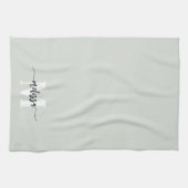 Monogram Penseel kalligrafie Groen Theedoek (Horizontaal)