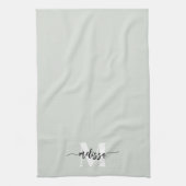 Monogram Penseel kalligrafie Groen Theedoek (Verticaal)