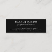 Monogram penseel voor Waterverf Mini Visitekaartje (Achterkant)