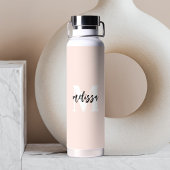 Monogram penseelscript Blush Pink Waterfles