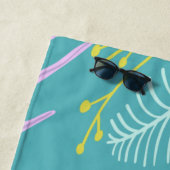 Monogram penseelscript | Tropische keukenhanddoek Strandlaken (In situ)