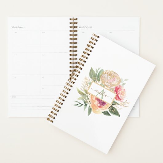 Monogram Peony Bloom Planner (Display)