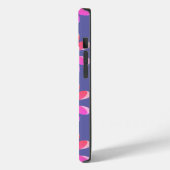 Monogram Periwinkle Retro Floral Pattern Case-Mate iPhone Case (Achterkant / Links)