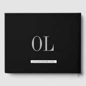 Monogram Personal PhotoModern Bar Mitzvah Gastenboek (Achterkant)