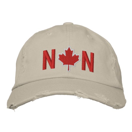 Monogram Personaliseer Maple Leaf Embroidery Pet (Voorkant)