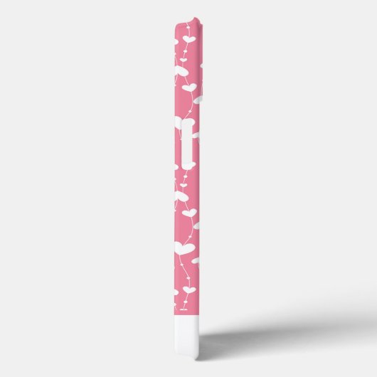 Monogram personaliseer roze witte kunsten meisje Case-Mate iPhone case (Achterkant / Rechts)