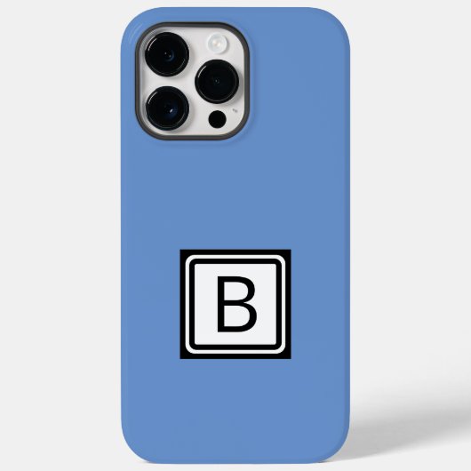 Monogram personaliseren in zwarte dubbele doos op Case-Mate iPhone case (Achterkant)