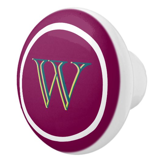 Monogram Personalized Drawer Handles Pulls Knobs  Keramische Knop (Rechts)