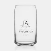 Monogram personalized groomsman best man name date (Verso)