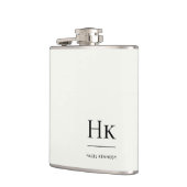 Monogram Personalized Ivory White Bachelorette Heupfles (Links)