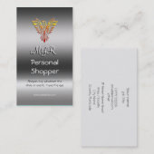 Monogram, Persoonlijke shopper, metallisch effect Visitekaartje (Voorkant / Achterkant)