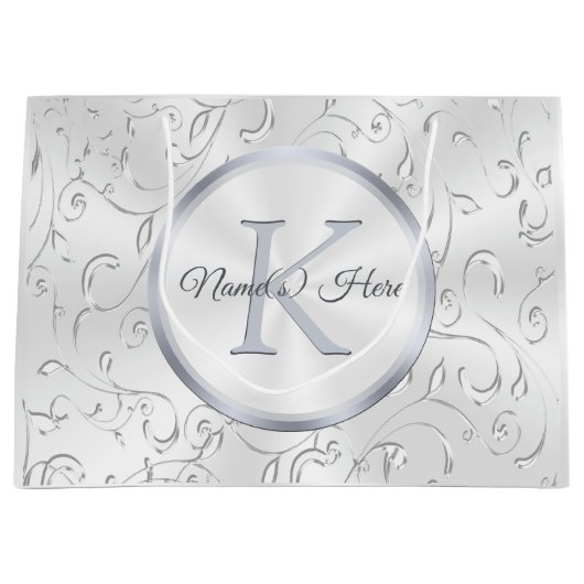 Monogram, persoonlijke weddenschappen, vier groott groot cadeauzakje (Voorkant)