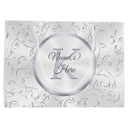 Monogram, persoonlijke weddenschappen, vier groott groot cadeauzakje (Achterkant)