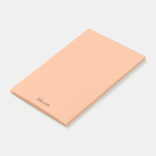 Monogram Perzik Modern Script Minimalist Custom Post-it® Notes