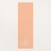 Monogram Perzik Stijlvolle Moderne Minimalistische Yogamat (Achterkant)