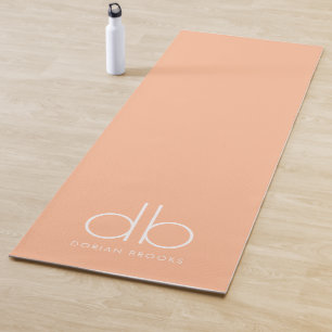 Monogram Perzik Stijlvolle Moderne Minimalistische Yogamat