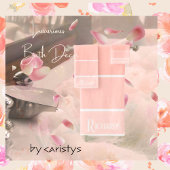 Monogram Perzik tinten met wit Bad Handdoek