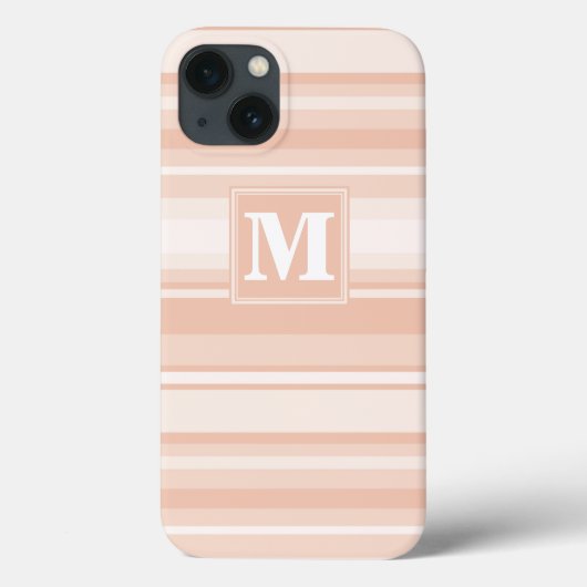 Monogram perzikstrepen Hoesje-Mate iPhone draagtas Case-Mate iPhone Case (Achterkant)