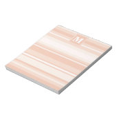 Monogram perzikstrepen notitieblok (Gedraaid)