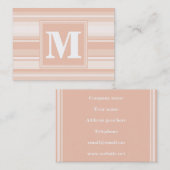 Monogram perzikstrepen visitekaartje (Voorkant / Achterkant)