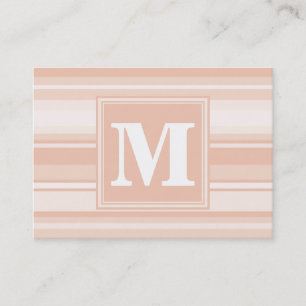 Monogram perzikstrepen visitekaartje