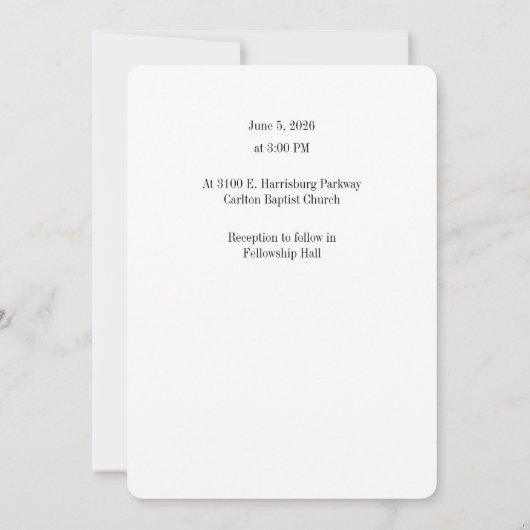 Monogram Photo Wedding Invitation (Dos)