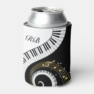 Monogram Piano Keys en Muzieknoten Blikjeskoeler