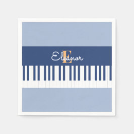 Monogram Piano Keys Muzikaal Toetsenbord Muziek Li Servet