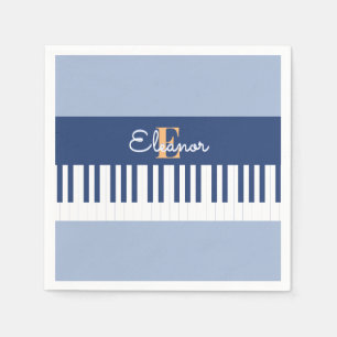 Monogram Pianotoetsen Muzikaal Toetsenbord Muziek Servet