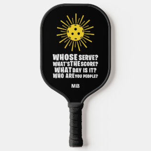 Monogram Pickleball Funny Typografie Pickleball Paddle