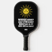 Monogram Pickleball Funny Typografie Pickleball Paddle (Achterkant)