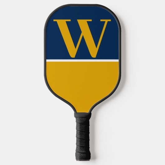 Monogram Pickleball Paddle Blue & Gold College (Voorkant)