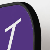 Monogram Pickleball Paddle van het Paarse en Witte (Links Detail)