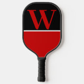 Monogram Pickleball Paddle van Red & Black College (Achterkant)