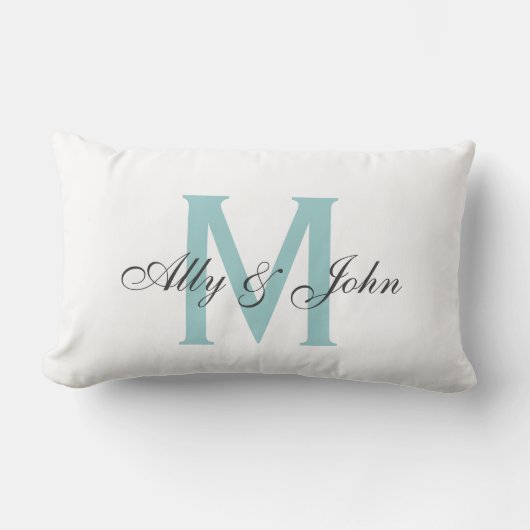 Monogram Pillow met namen Kussen (Voorkant)
