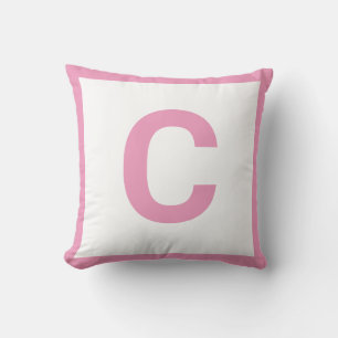 MONOGRAM PINK PINK DOUBLESIED Cushion Pillow Kussen