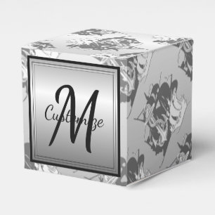 Monogram Pirate Ship & Anchor Cube Favor Box 4 Bedankdoosjes