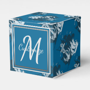 Monogram Pirate Ship & Anchor Cube Favor Box 6 Bedankdoosjes