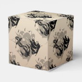 Monogram Pirate Ship & Anchor Cube Favor Box 9 Bedankdoosjes (Achterkant)