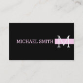 Monogram Plain Black Modern Shampoo #2 Visitekaartje (Voorkant)