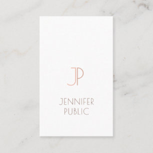 Monogram Plain Elegant Luxury Trendy Modern Design Visitekaartje