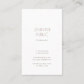 Monogram Plain Elegant Luxury Trendy Modern Design Visitekaartje (Achterkant)