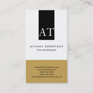 Monogram Plain Simple Consultant-Visitekaartje Visitekaartje