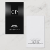 Monogram Plain Simple Consultant-Visitekaartje Visitekaartje (Voorkant / Achterkant)