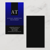 Monogram Plain Simple Consultant-Visitekaartje Visitekaartje (Voorkant / Achterkant)