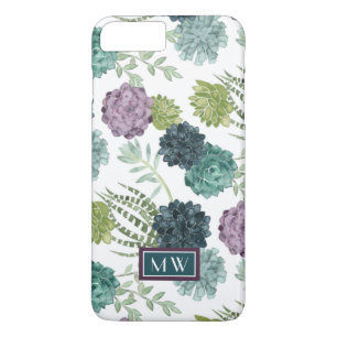 Monogram   Plant geluk Collectie Succulent Pa iPhone 8 Plus / 7 Plus Hoesje