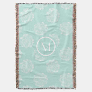 Monogram Plant geluk Pastel Succulent Patt Deken