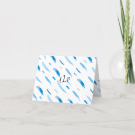Monogram plezier bedankkaart
